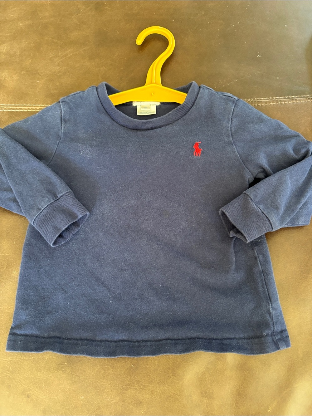 Ralph Lauren Navy Long-Sleeve Sweatshirt with Red Pony